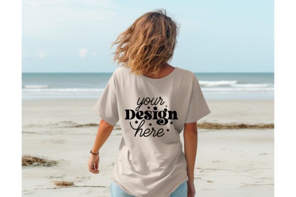 A Natural Bella Canvas Mockup for Graphics & T-Shirts
