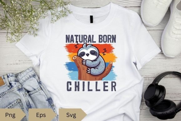 The Natural Born Chiller Vintage T-Shirt Design SVG